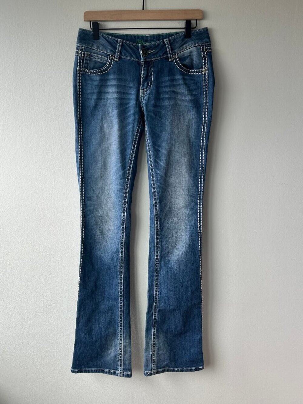 Wrangler Q-Baby Ultimate Riding Bootcut Jeans 3/4 x 36 Medium Wash Western